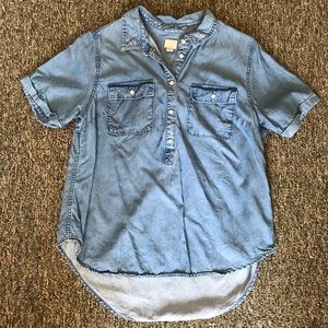 Short Sleeved Denim Shirt